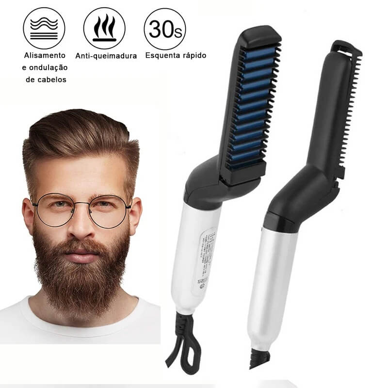 Pente Elétrico Masculino para Cabelo e Barba